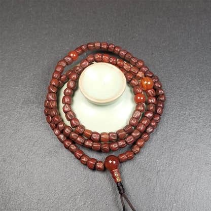 Cypress Seed Beads Mala,0.26" - Tibetan Buddhist mala beads, view 4