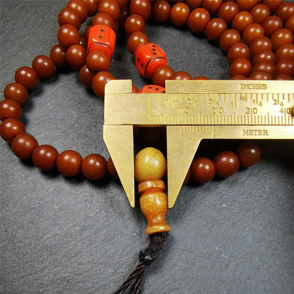 Corypha Linn Seed Mala,0.32" - Tibetan Buddhist mala beads, view 12