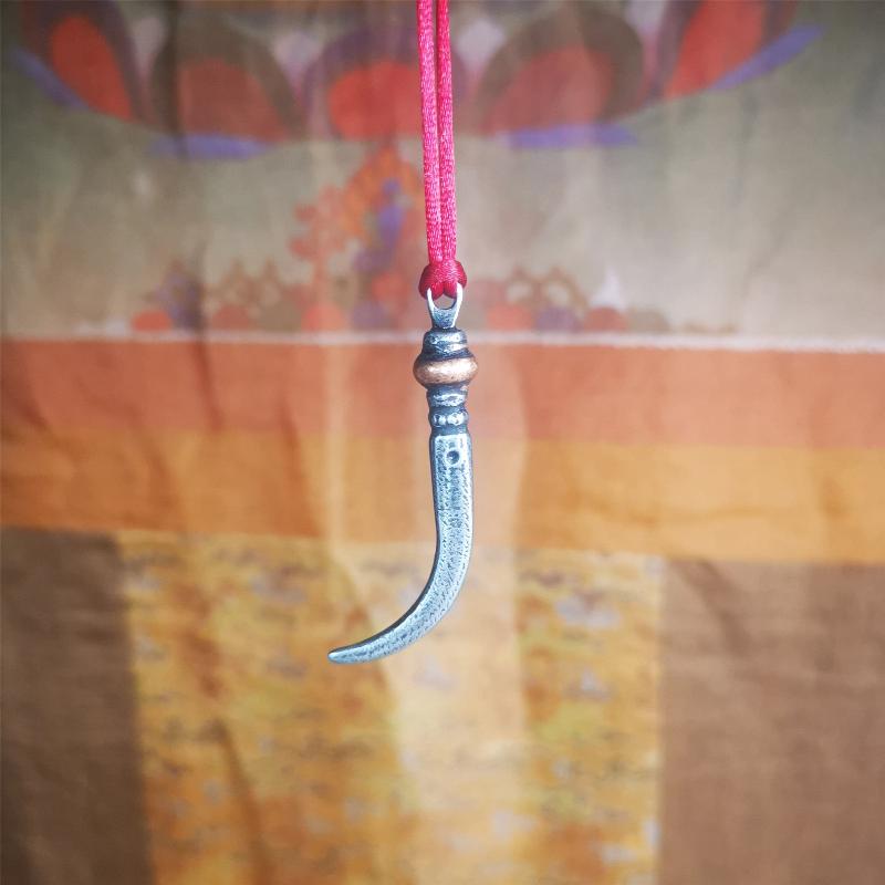 Wolf Tooth Amulet 1.77" - Tibetan Buddhist amulet, view 9