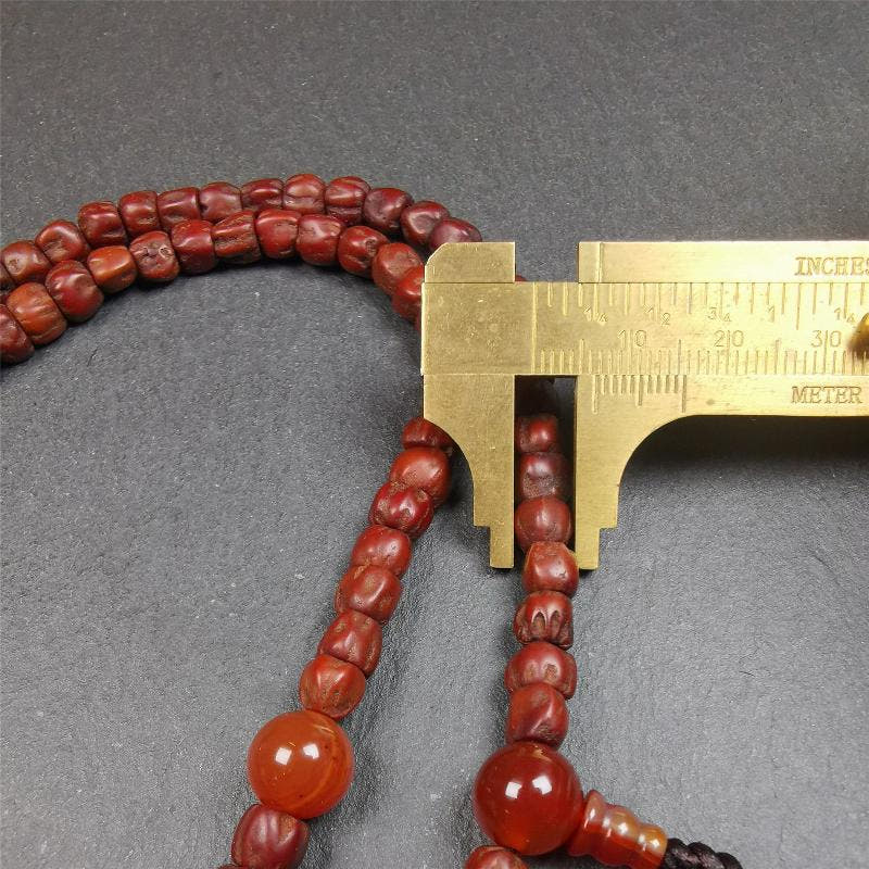 Cypress Seed Beads Mala,0.26" - Tibetan Buddhist mala beads, view 9