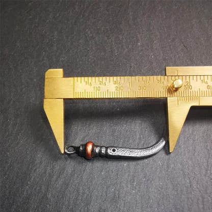 Wolf Tooth Amulet 1.77" - Tibetan Buddhist amulet, view 10