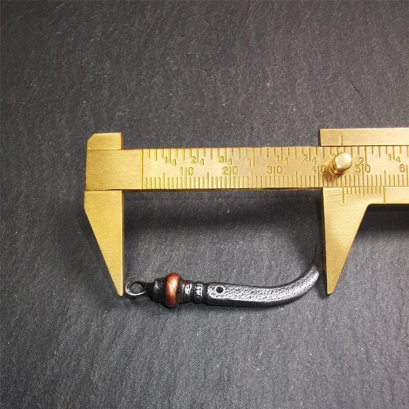 Wolf Tooth Amulet 1.77" - Tibetan Buddhist amulet, view 10