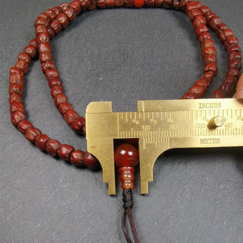 Cypress Seed Beads Mala,0.26" - Tibetan Buddhist mala beads, view 11