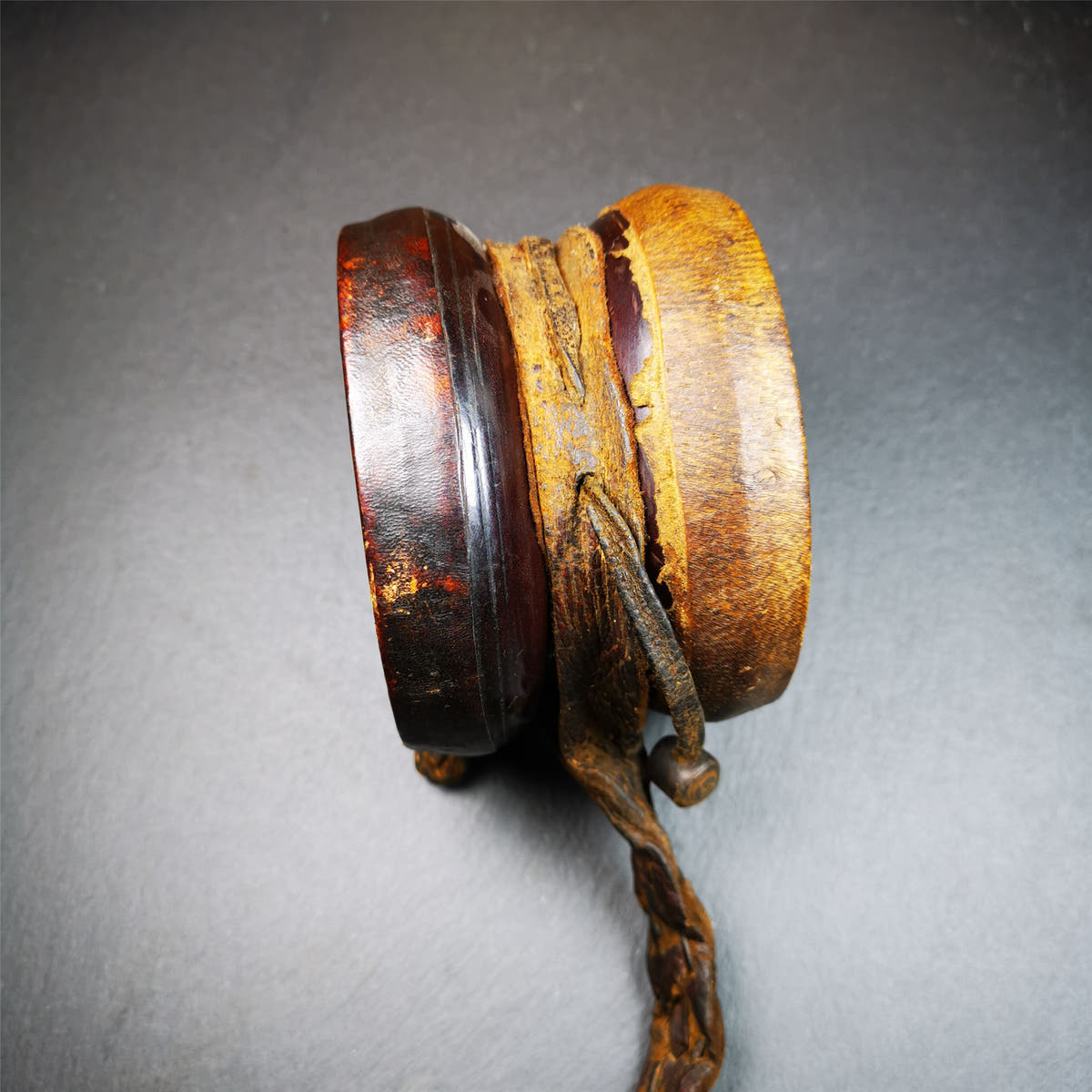 Chod Drum - Damaru 4.15" - Tibetan Buddhist art, view 7
