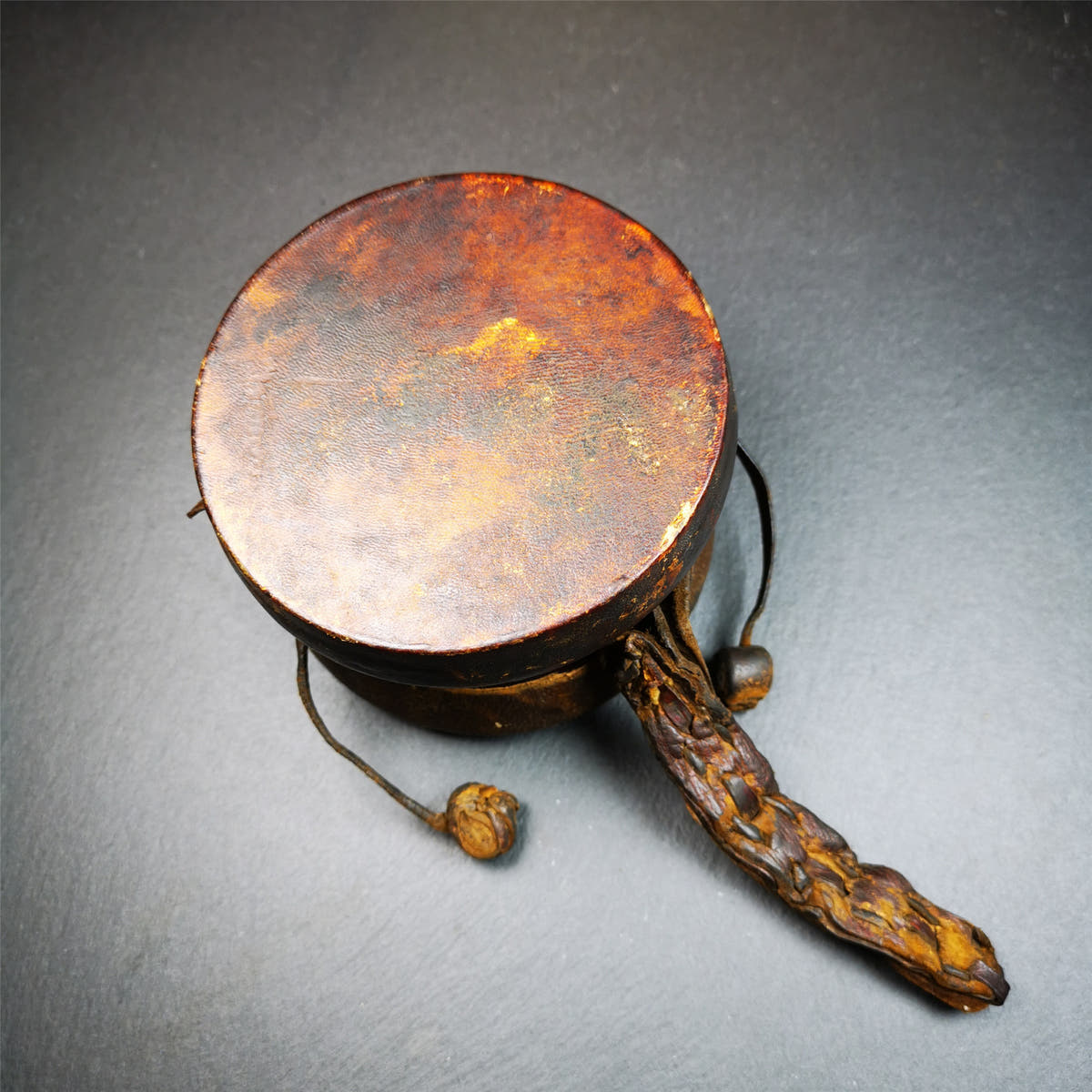 Chod Drum - Damaru 4.15" - Tibetan Buddhist art, view 8