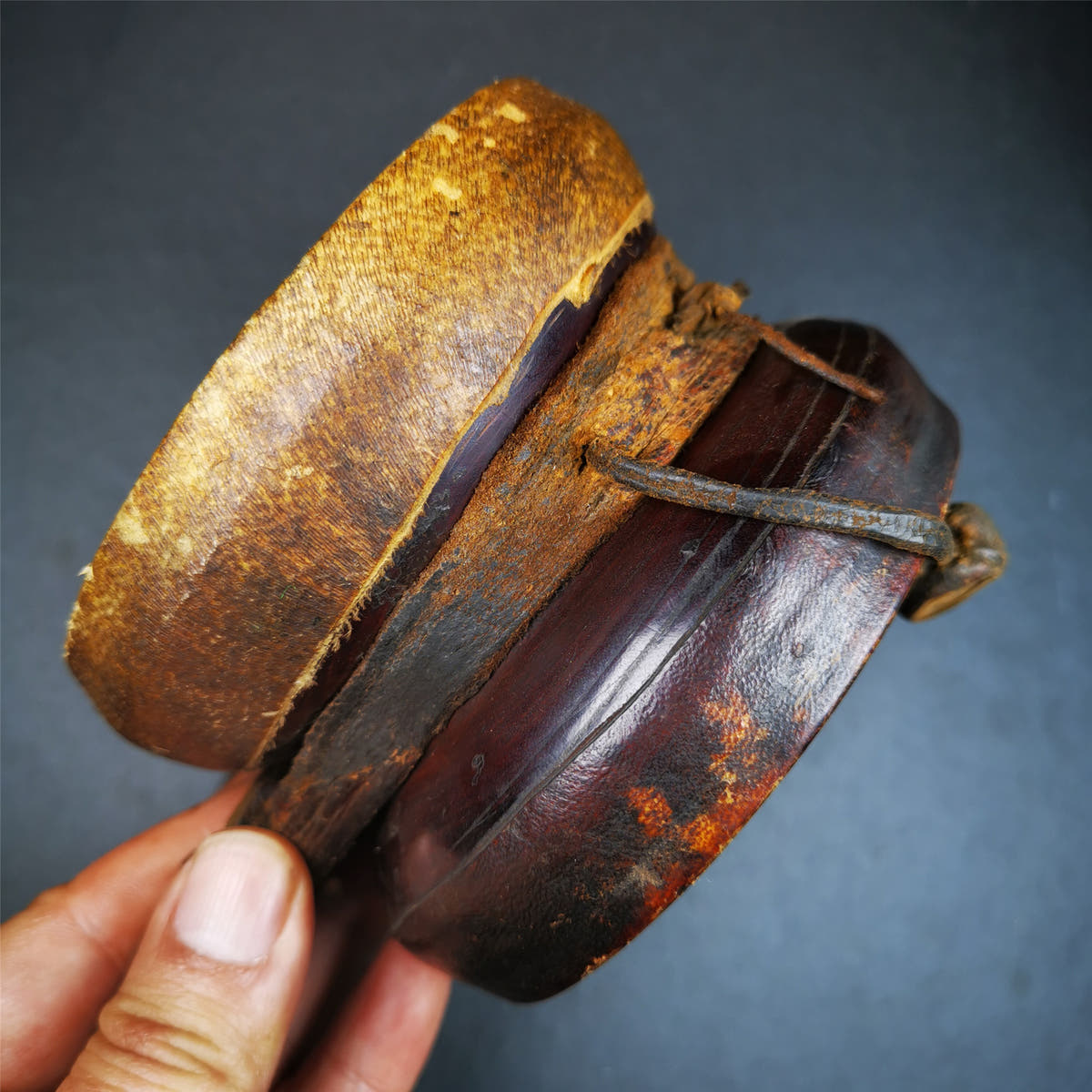 Chod Drum - Damaru 4.15" - Tibetan Buddhist art, view 9