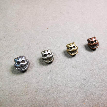 Skull Citipati Beads 0.47" - Tibetan Buddhist art, view 9