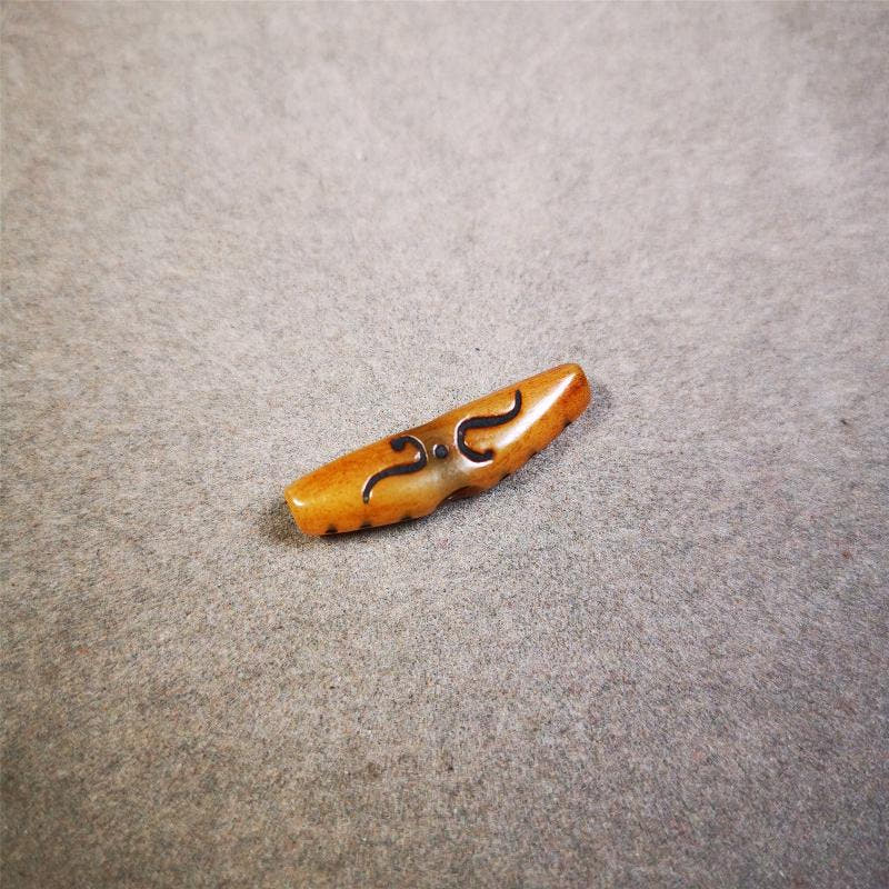 Bone Ruyi Amulet Pendant 1.1" - Tibetan Buddhist amulet, view 6