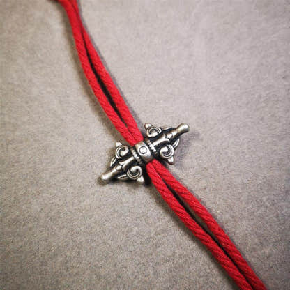 Copper Vajra Amulet 1.4" - Tibetan Buddhist amulet, view 4