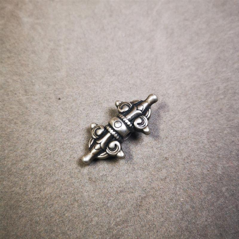 Copper Vajra Amulet 1.4" - Tibetan Buddhist amulet, view 6