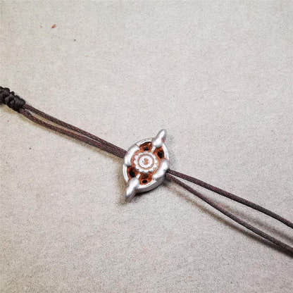 Cold Iron Vajra Amulet 1.0" - Tibetan Buddhist amulet, view 5