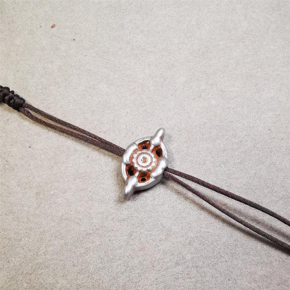 Cold Iron Vajra Amulet 1.0" - Tibetan Buddhist amulet, view 5