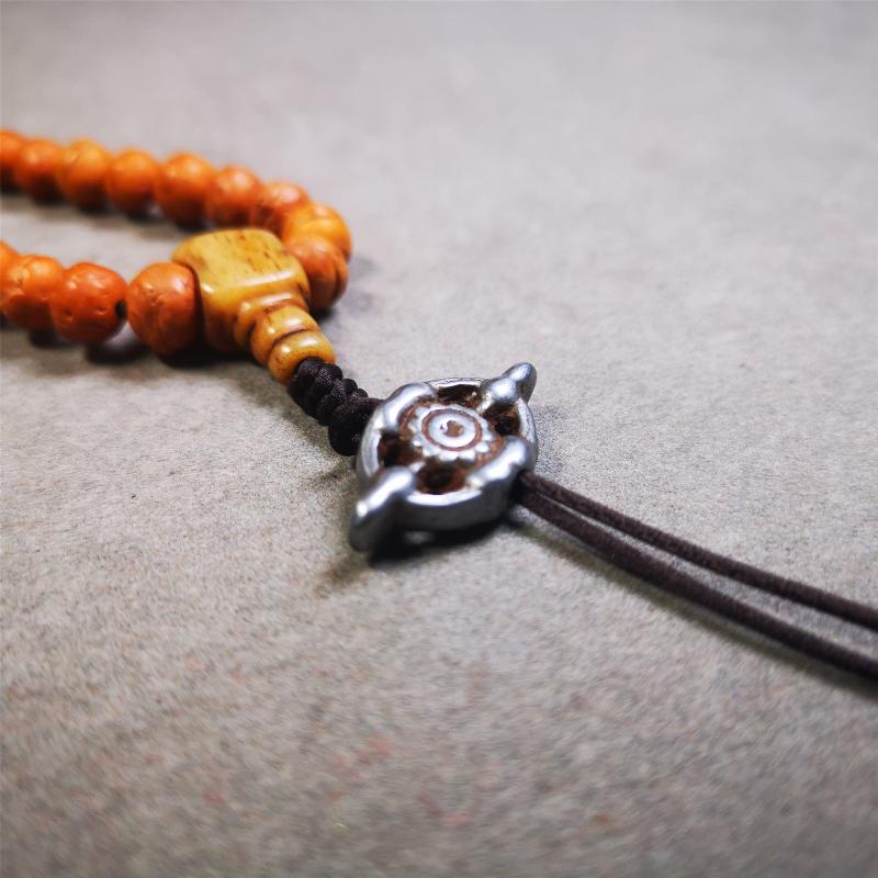 Cold Iron Vajra Amulet 1.0" - Tibetan Buddhist amulet, view 4