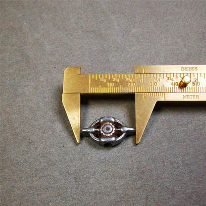 Cold Iron Vajra Amulet 1.0" - Tibetan Buddhist amulet, view 8