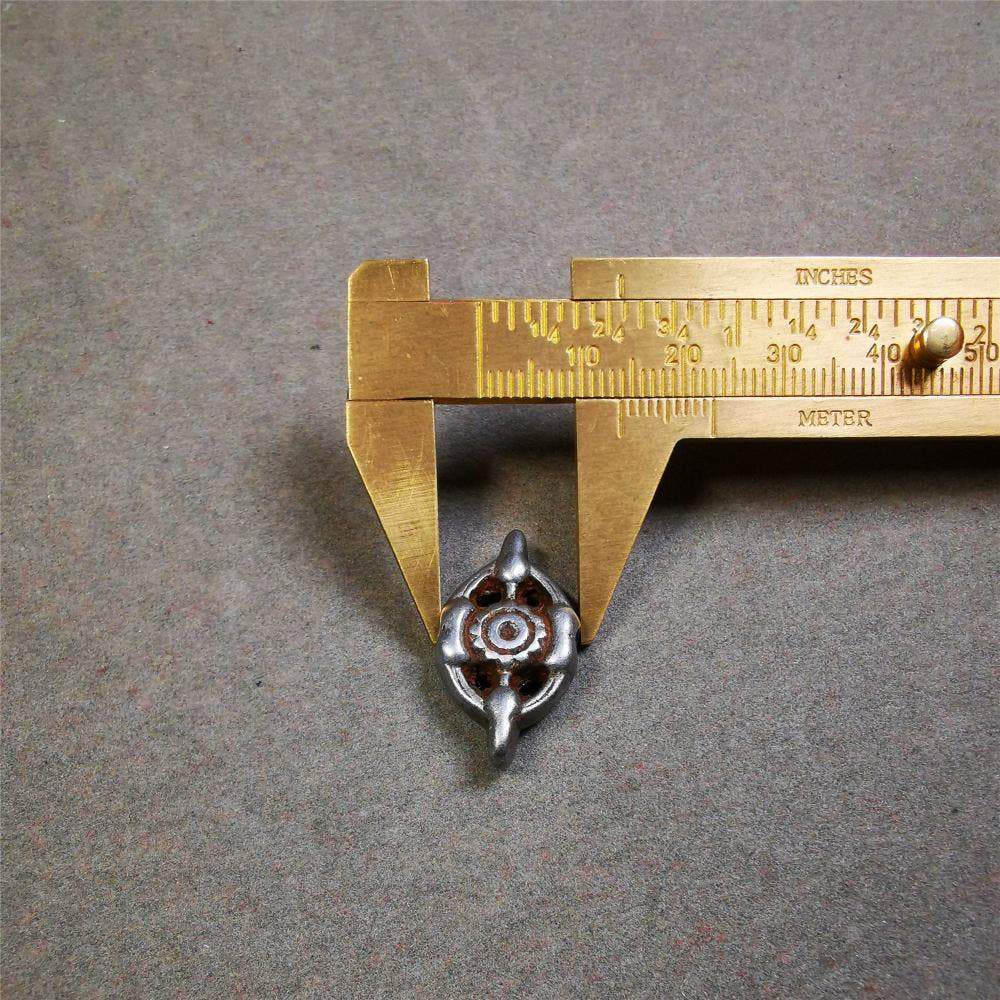 Cold Iron Vajra Amulet 1.0" - Tibetan Buddhist amulet, view 9