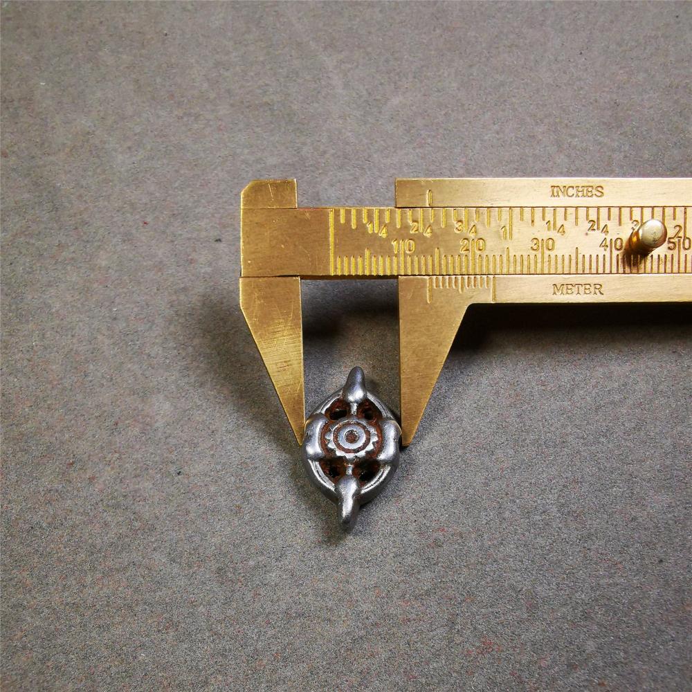 Cold Iron Vajra Amulet 1.0" - Tibetan Buddhist amulet, view 9