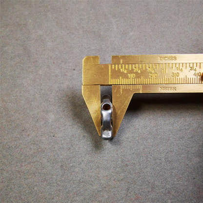 Cold Iron Vajra Amulet 1.0" - Tibetan Buddhist amulet, size reference