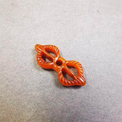 Bone Vajra Amulet 1.18" - Tibetan Buddhist amulet, view 8