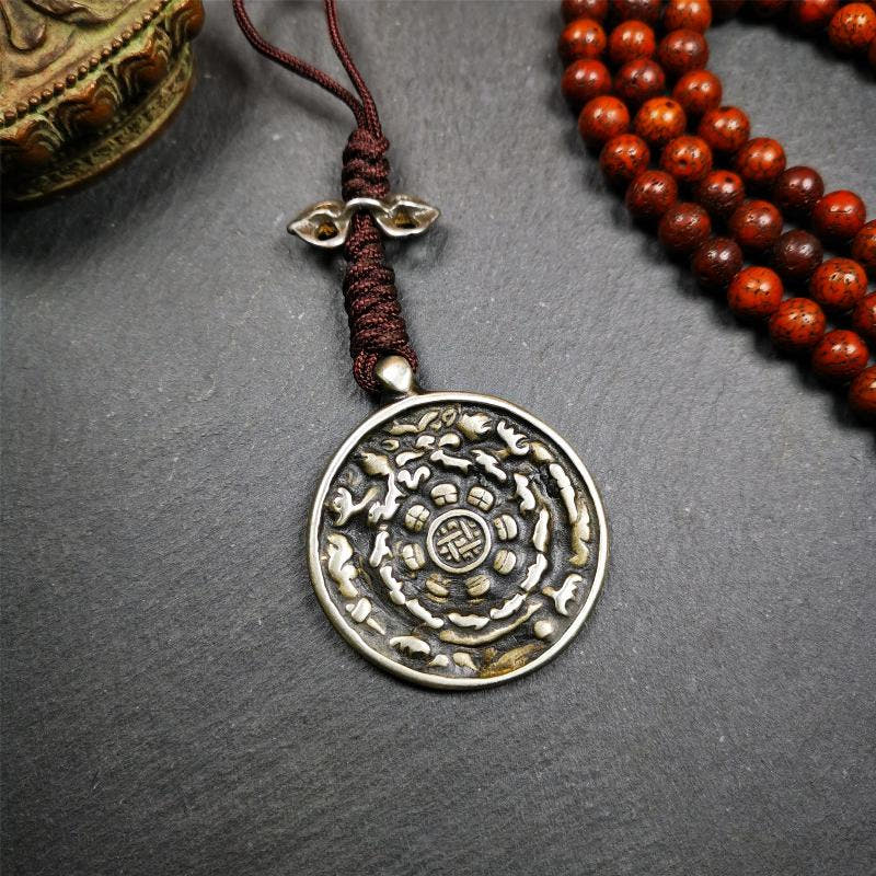 Iron Melong 1.57" - Tibetan Buddhist art, front view