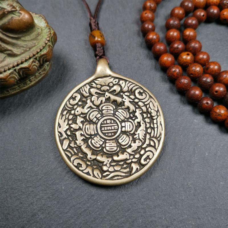 Copper Melong 1.93" - Tibetan Buddhist art, view 7
