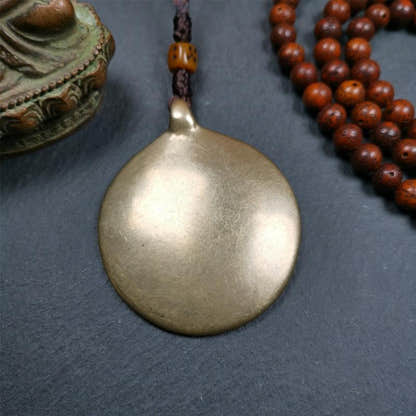 Copper Melong 1.93" - Tibetan Buddhist art, view 8