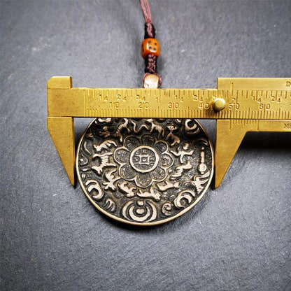 Thokcha Melong 1.93" - Tibetan Buddhist art, size reference