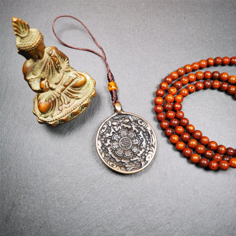 Copper Melong 1.88" - Tibetan Buddhist art, view 7