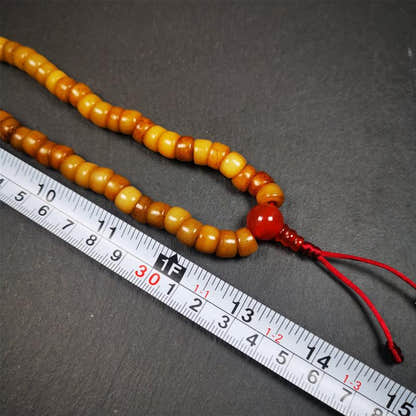 Bevel cut Yak Bone Mala 0.35" - Tibetan Buddhist mala beads, view 9