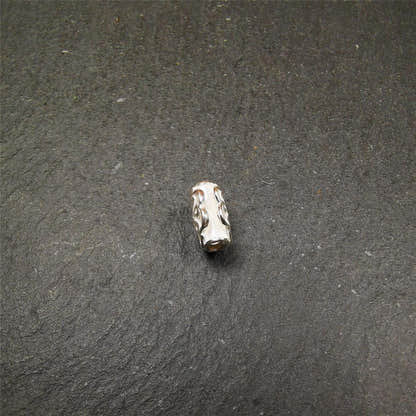 Sterling Silver Lucky Knot Bead,0.4" - Tibetan Buddhist art, view 7