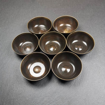 Small Water Offering Bowls Set 2.2" - Tibetan Buddhist art, view 7