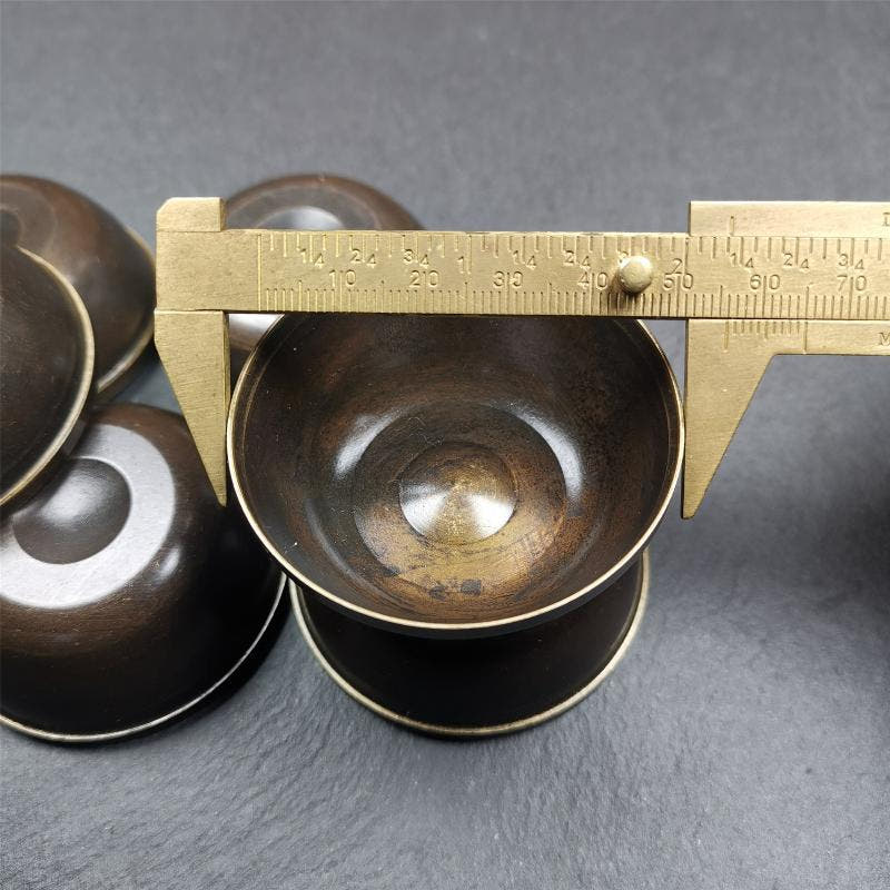 Small Water Offering Bowls Set 2.2" - Tibetan Buddhist art, view 9