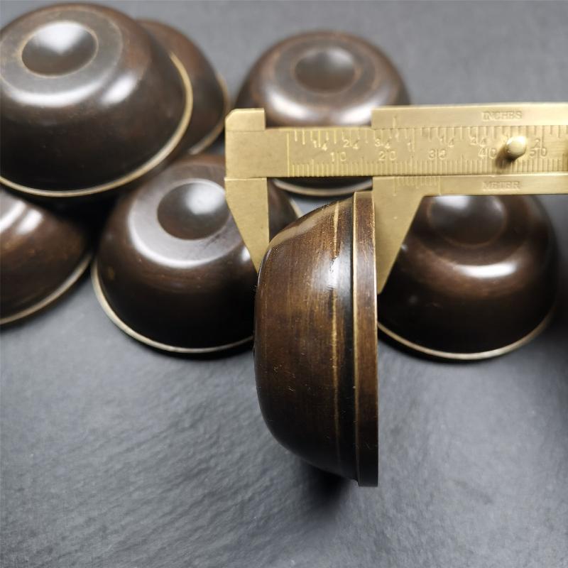 Small Water Offering Bowls Set 2.2" - Tibetan Buddhist art, size reference