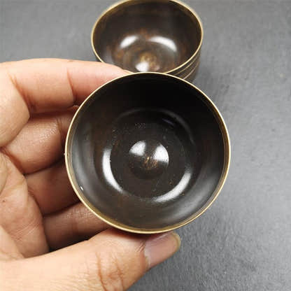 Small Water Offering Bowls Set 2.2" - Tibetan Buddhist art, view 5