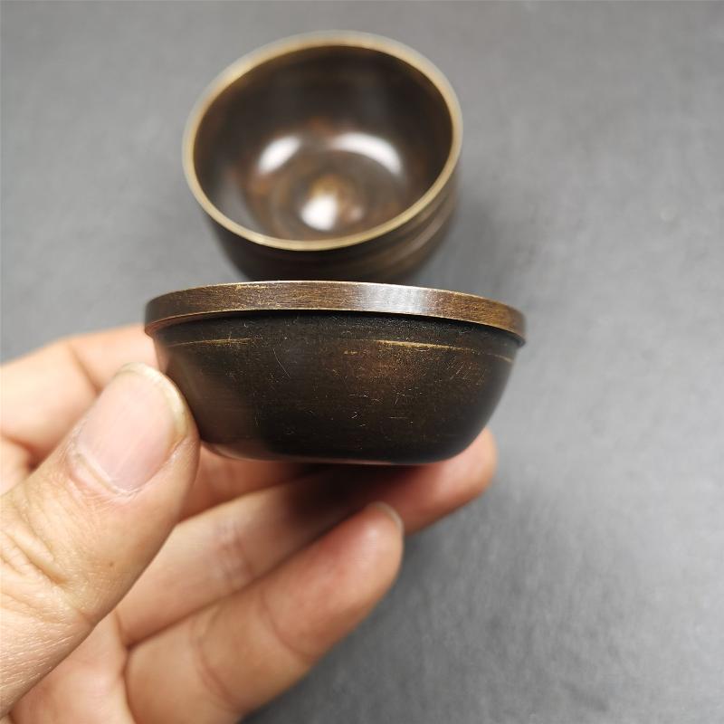 Small Water Offering Bowls Set 2.2" - Tibetan Buddhist art, view 6