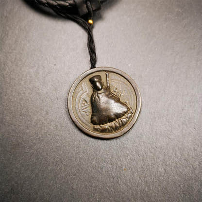 Guru Rinpoche Pendant 1.4" - Tibetan Buddhist art, view 6