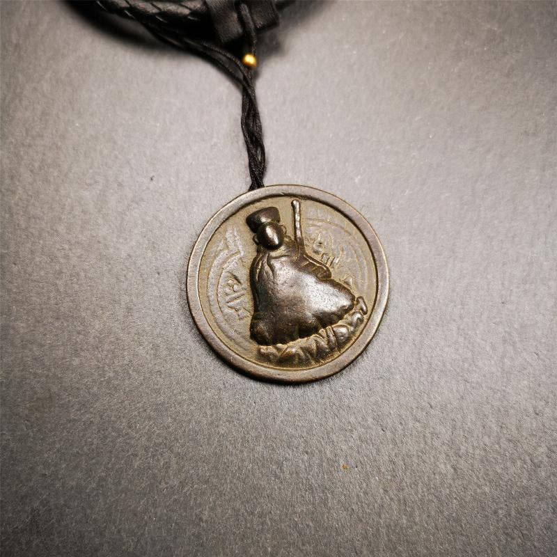 Guru Rinpoche Pendant 1.4" - Tibetan Buddhist art, view 6
