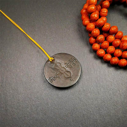 Guru Rinpoche Pendant 1.4" - Tibetan Buddhist art, view 5