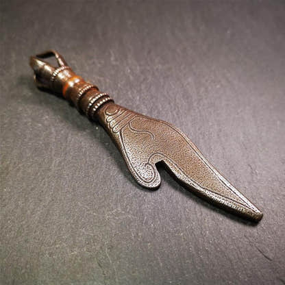 Conch Kila Phurba - 4.7" - Tibetan Buddhist art, view 6