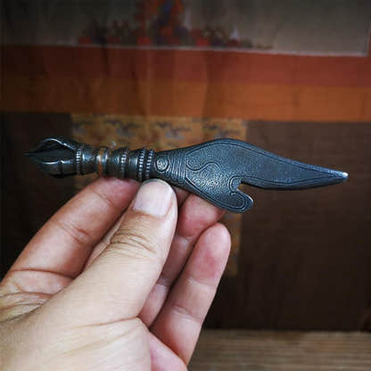 Conch Kila Phurba - 4.7" - Tibetan Buddhist art, view 9