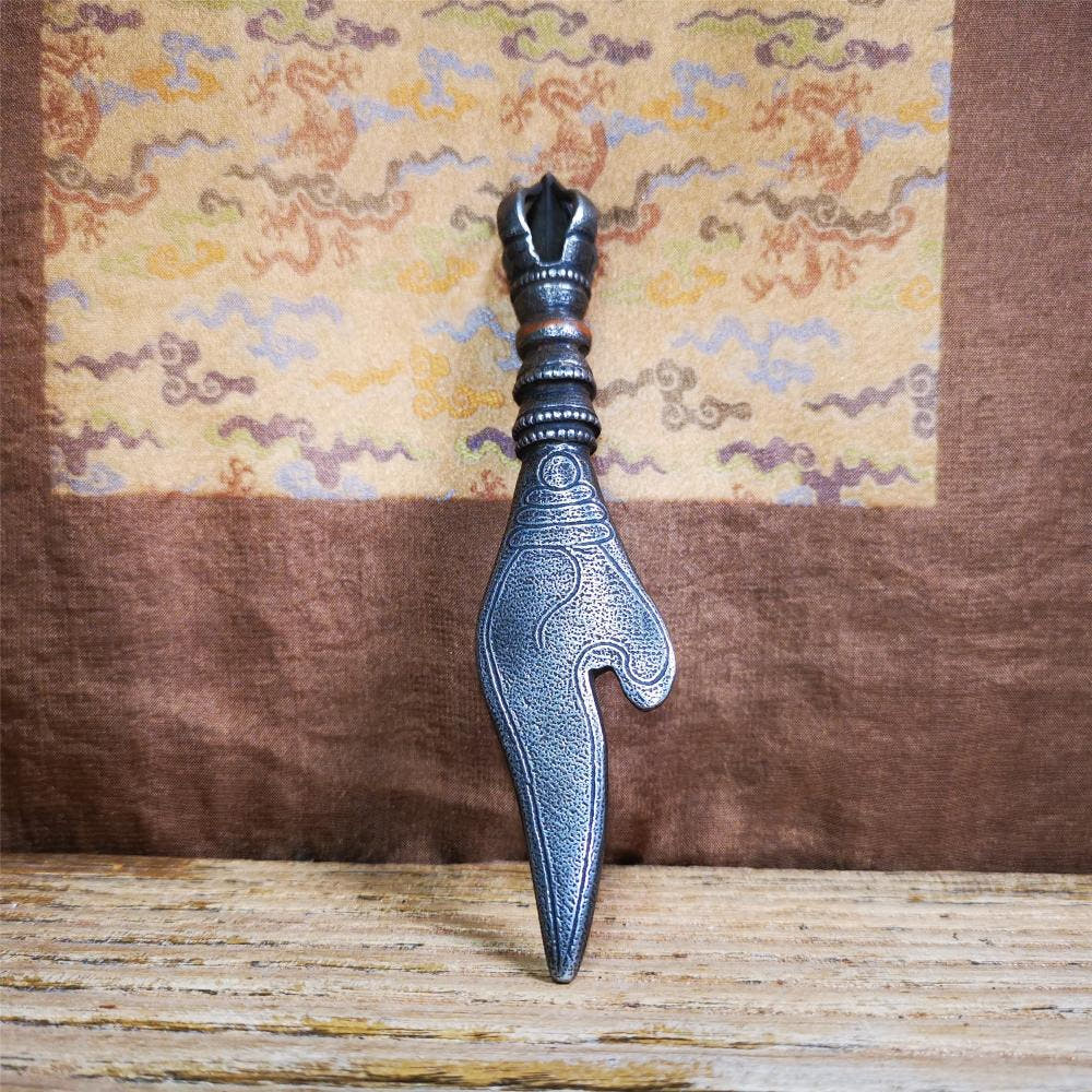 Conch Kila Phurba - 4.7" - Tibetan Buddhist art, view 10
