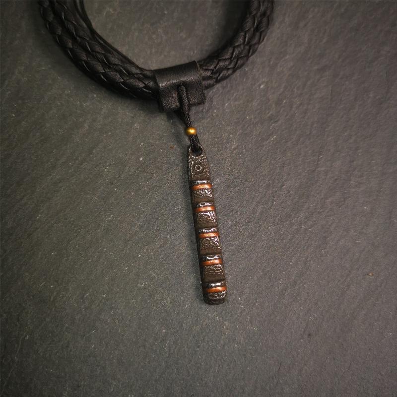 Ladder Amulet 1.77" - Tibetan Buddhist amulet, close-up detail
