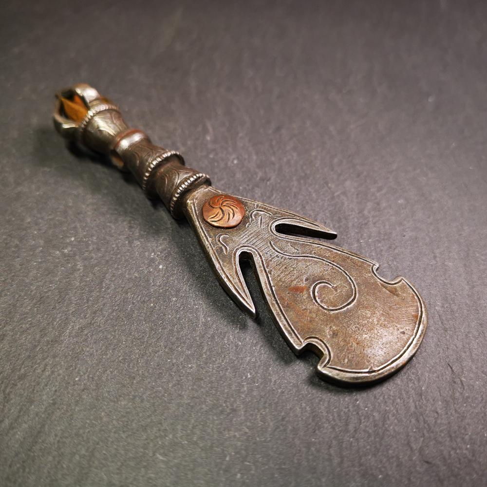 Round Kartika Knife 4.33" - Tibetan Buddhist art, view 4
