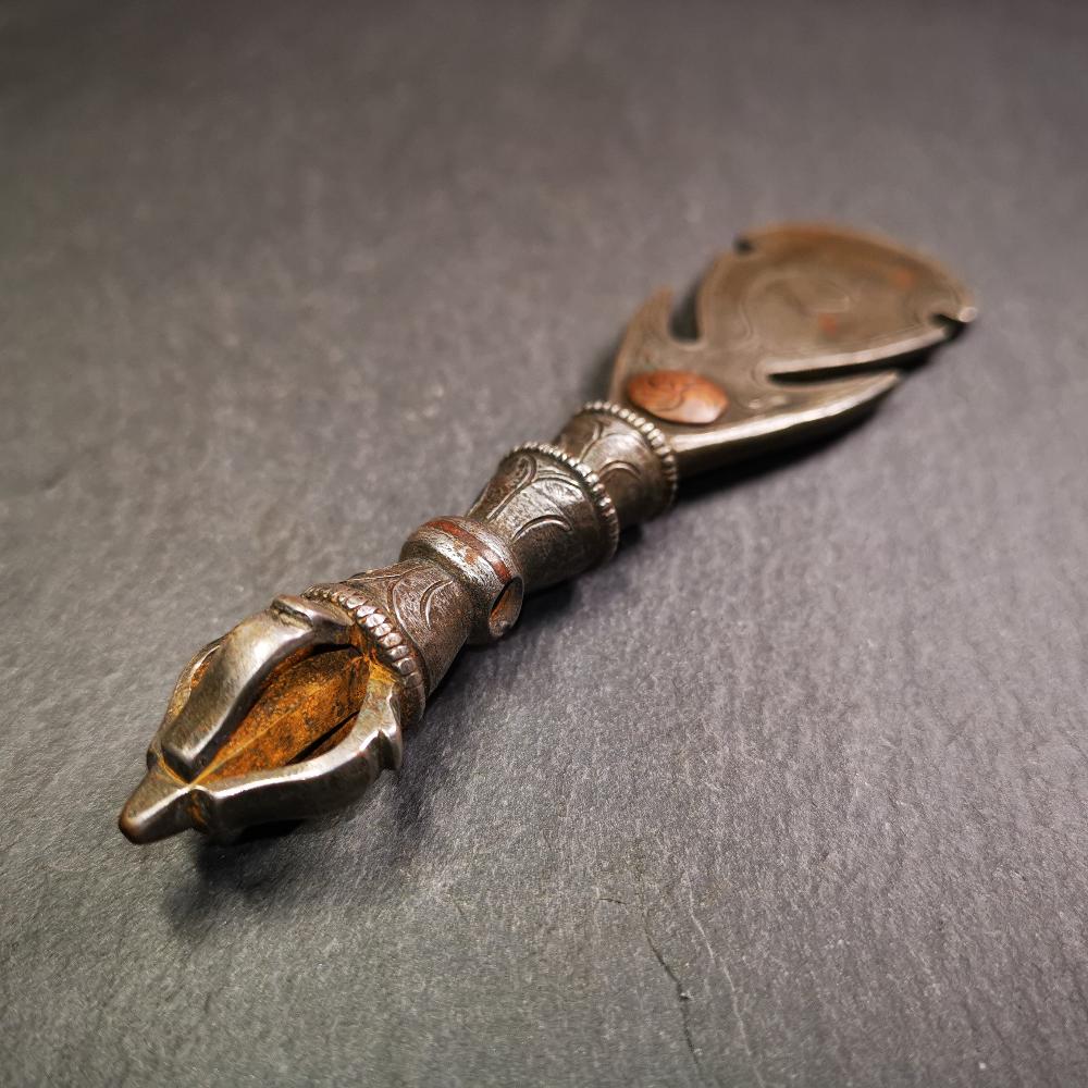 Round Kartika Knife 4.33" - Tibetan Buddhist art, view 5