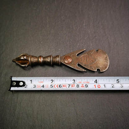 Round Kartika Knife 4.33" - Tibetan Buddhist art, view 9