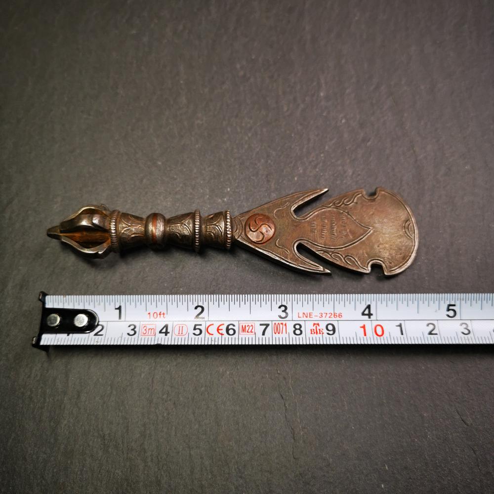 Round Kartika Knife 4.33" - Tibetan Buddhist art, view 9