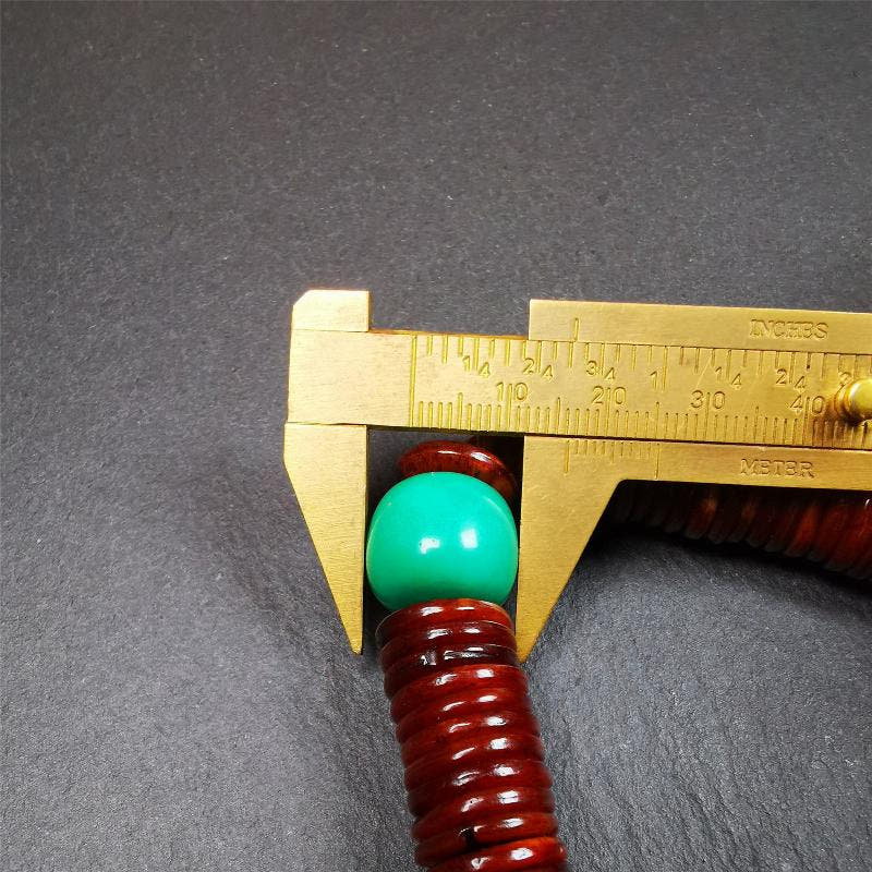 Flat Yak Bone Mala,0.55" - Tibetan Buddhist mala beads, view 9
