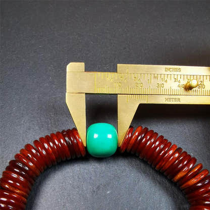 Flat Yak Bone Mala,0.55" - Tibetan Buddhist mala beads, view 10