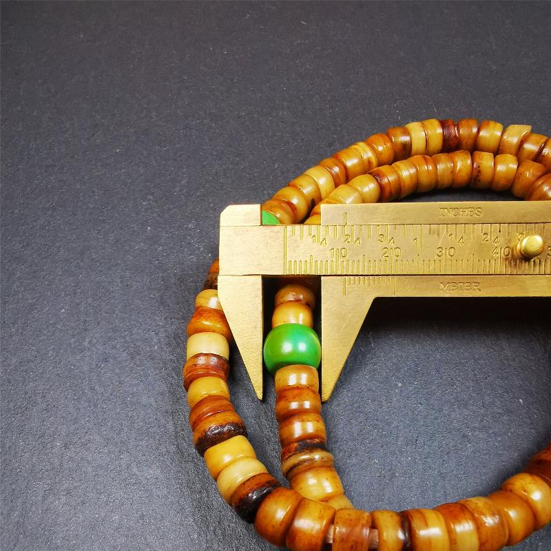 9mm Yak Bone Mala,0.35" - Tibetan Buddhist mala beads, view 12