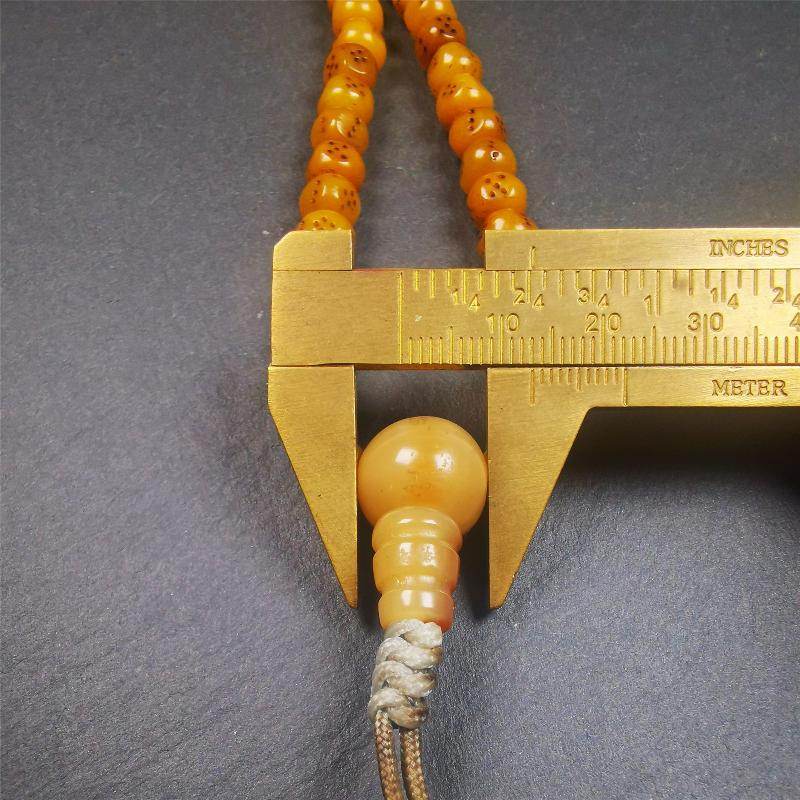 7mm Yak Bone Dice Mala,68cm - Tibetan Buddhist mala beads, view 9