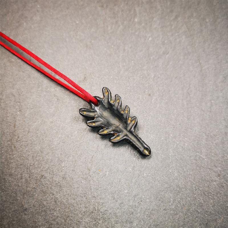 Obsidian Scorpion Amulet 1.38" - Tibetan Buddhist amulet, view 6